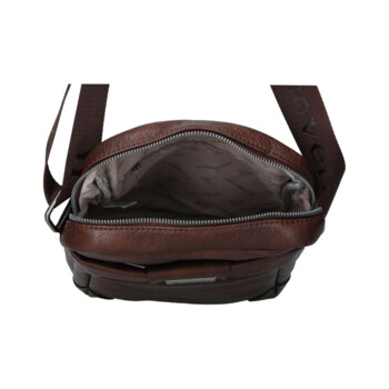 Pánska crossbody taška tmavo hnedá - Coveri Nathan