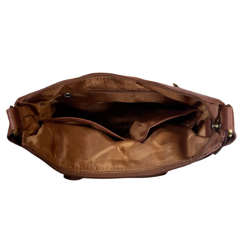 Dámska kožená crossbody kabelka koňaková - Sendi Design Diana