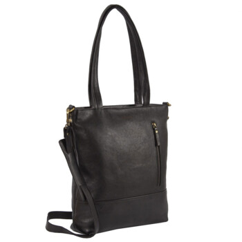 Dámska kožená kabelka cez rameno čierna - Mustang Liniola