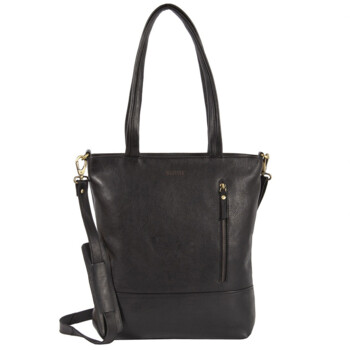Dámska kožená kabelka cez rameno čierna - Mustang Liniola