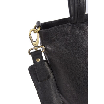 Dámska kožená kabelka cez rameno čierna - Mustang Liniola