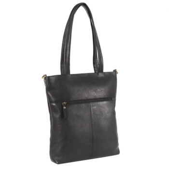 Dámska kožená kabelka cez rameno čierna - Mustang Liniola