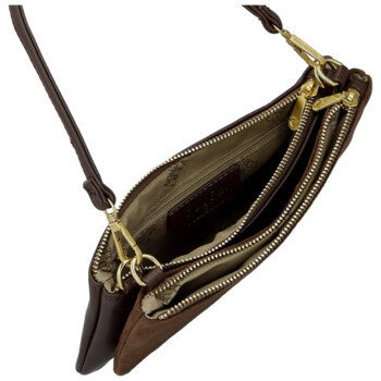 Dámska crossbody kabelka tmavo hnedá - Coveri Alesia