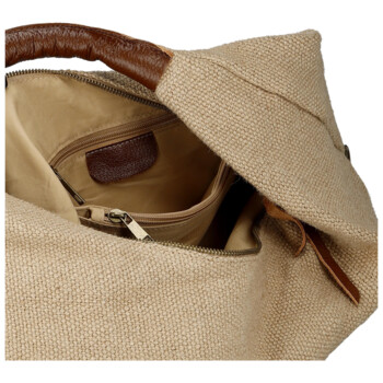 Dámska kabelka cez rameno béžová - Paolo bags Ewelin