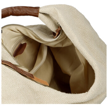 Dámska kabelka cez rameno krémová - Paolo bags Ewelin 