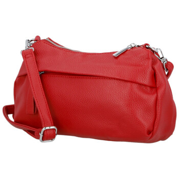 Štýlová dámska koženková crossbody kabelka Foppa, červená