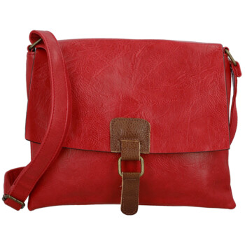 Trendy dámska koženková crossbody kabelka Ada, červená