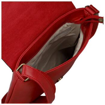 Trendy dámska koženková crossbody kabelka Ada, červená