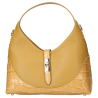 Dámska kožená kabelka žltá - Delami Vera Pelle Aria