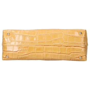 Dámska kožená kabelka žltá - Delami Vera Pelle Aria