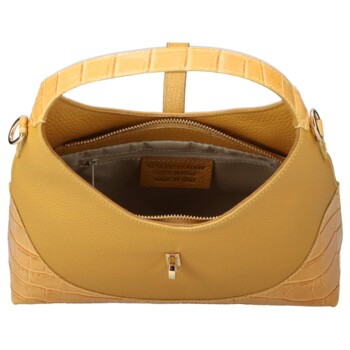 Dámska kožená kabelka žltá - Delami Vera Pelle Aria