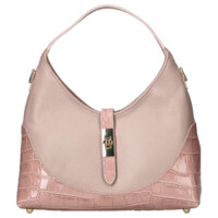 Dámska kožená kabelka ružová - Delami Vera Pelle Aria