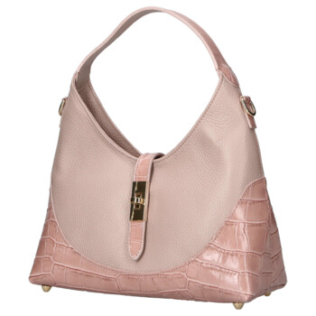 Dámska kožená kabelka ružová - Delami Vera Pelle Aria