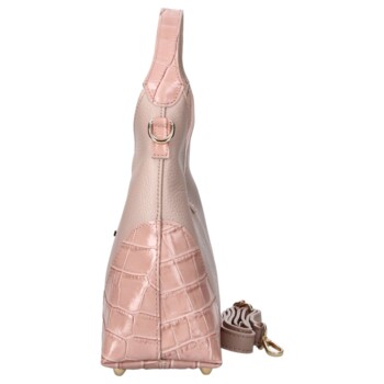 Dámska kožená kabelka ružová - Delami Vera Pelle Aria