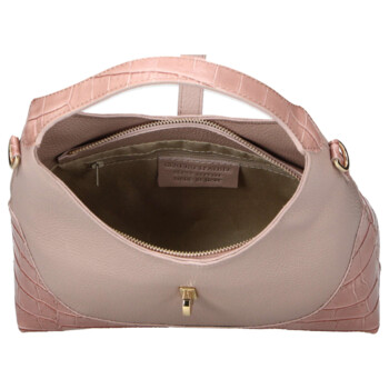 Dámska kožená kabelka ružová - Delami Vera Pelle Aria