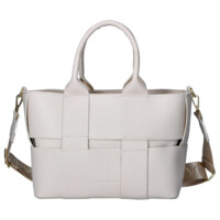 Dámska koženková kabelka do ruky béžová - Laura Biaggi Elora