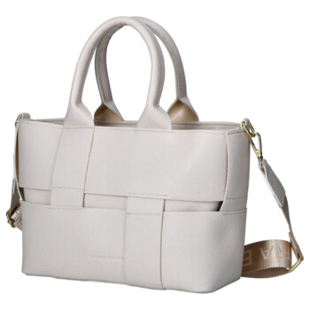 Dámska koženková kabelka do ruky béžová - Laura Biaggi Elora