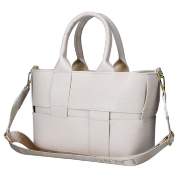 Dámska koženková kabelka do ruky béžová - Laura Biaggi Elora