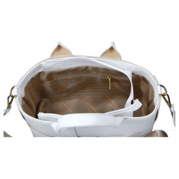 Dámska koženková kabelka do ruky biela - Laura Biaggi Elora