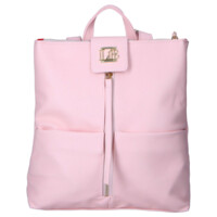 Dámsky koženkový batoh ružový - Laura Biaggi Nova