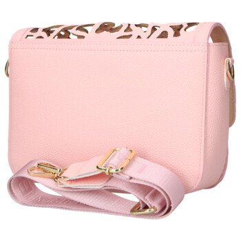 Dámska koženková crossbody kabelka ružová - Laura Biaggi Shelly