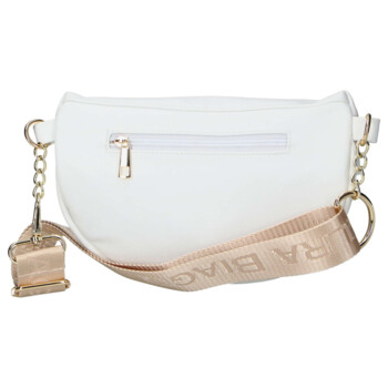 Dámska koženková ľadvinka biela - Laura Biaggi Adae