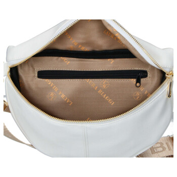 Dámska koženková ľadvinka biela - Laura Biaggi Adae