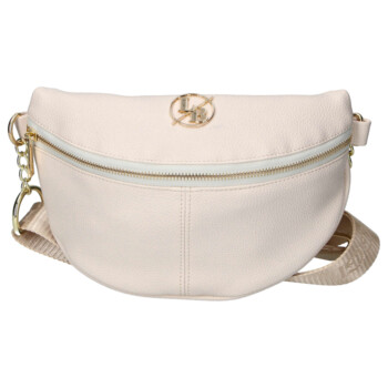 Dámska koženková oblička béžová - Laura Biaggi Adae