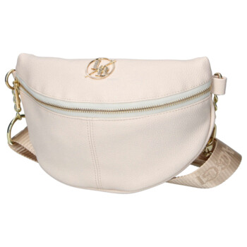 Dámska koženková oblička béžová - Laura Biaggi Adae