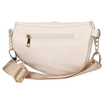 Dámska koženková oblička béžová - Laura Biaggi Adae