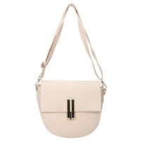 Dámska koženková crossbody kabelka béžová - Laura Biaggi Mirella