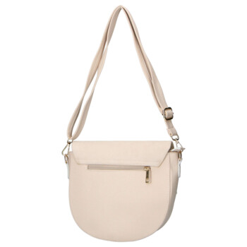 Dámska koženková crossbody kabelka béžová - Laura Biaggi Mirella