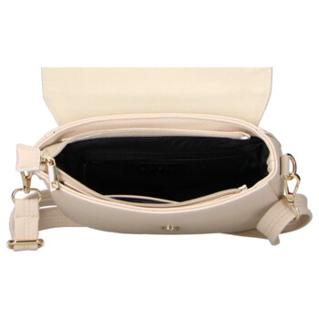 Dámska koženková crossbody kabelka béžová - Laura Biaggi Mirella