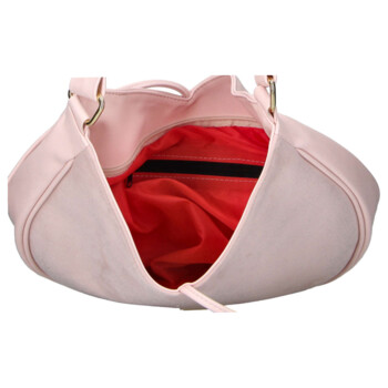 Dámska koženková kabelka cez rameno ružová - Laura Biaggi Elin