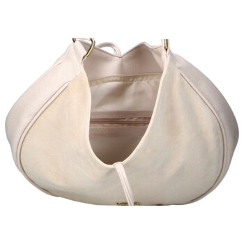 Dámska koženková kabelka cez rameno béžová - Laura Biaggi Elin