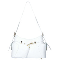 Dámska kožená kabelka cez rameno biela - Delami Vera Pelle Slusch