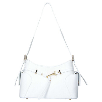 Dámska kožená kabelka cez rameno biela - Delami Vera Pelle Slusch