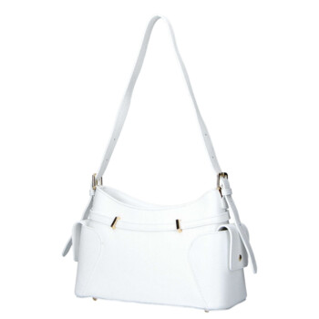 Dámska kožená kabelka cez rameno biela - Delami Vera Pelle Slusch