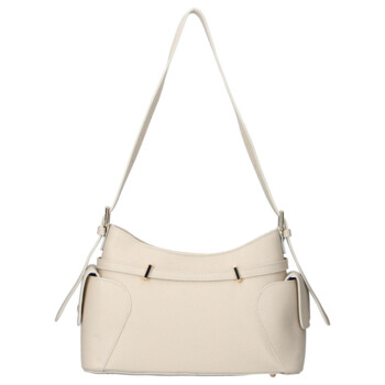 Dámska kožená kabelka cez rameno béžová - Delami Vera Pelle Slusch
