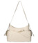 Dámska kožená kabelka cez rameno béžová - Delami Vera Pelle Slusch