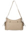 Dámska kožená kabelka cez rameno tmavo béžová - Delami Vera Pelle Slusch
