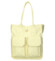 Dámska kožená shopper taška žltá - Laura Biaggi Malia