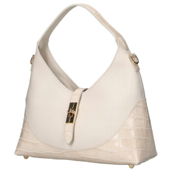 Dámska kožená kabelka béžová - Delami Vera Pelle Aria