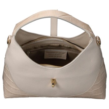 Dámska kožená kabelka béžová - Delami Vera Pelle Aria