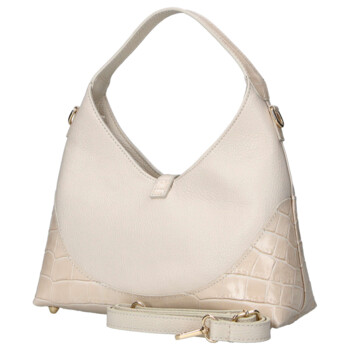 Dámska kožená kabelka béžová - Delami Vera Pelle Aria