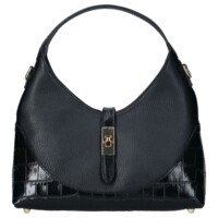 Dámska kožená kabelka čierna - Delami Vera Pelle Aria