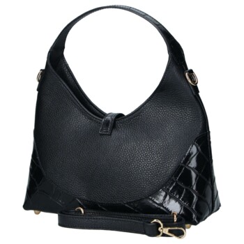 Dámska kožená kabelka čierna - Delami Vera Pelle Aria