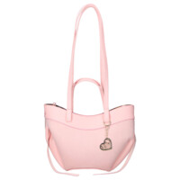 Dámska koženková kabelka cez rameno ružová - Laura Biaggi Celina
