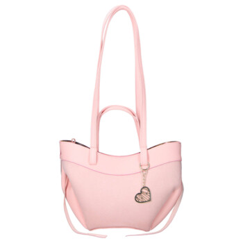 Dámska koženková kabelka cez rameno ružová - Laura Biaggi Celina
