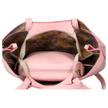 Dámska koženková kabelka cez rameno ružová - Laura Biaggi Celina